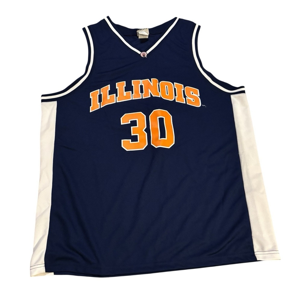 Foot Locker Illinois NCAA Basketball Jersey Men's XL Stitched Blue‎ Orange #30